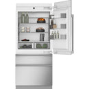 Monogram 36-inch, 20.2 cu. ft. Bottom Freezer Refrigerator with Wi-Fi Connect ZIC363NBVRH IMAGE 3