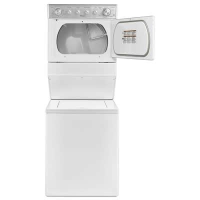 Whirlpool Stacked Washer/Dryer Electric Laundry Center YWET4027EW IMAGE 2