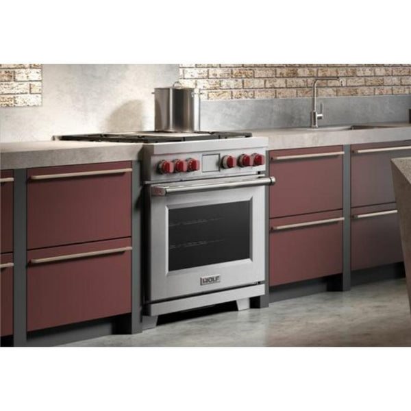 Wolf 36-inch Dual Fuel Range with Griddle DF36450G/S/P IMAGE 1