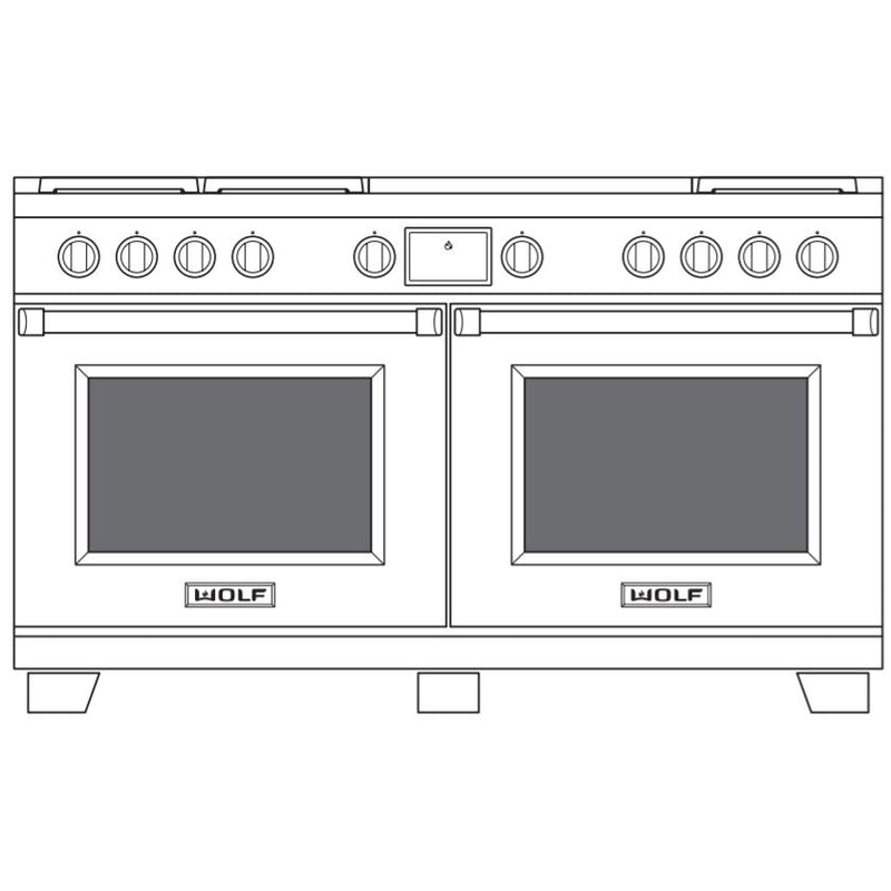 Wolf 60-inch Dual Fuel Range with Griddle and Charbroiler DF60650CG/S/P/LP IMAGE 2