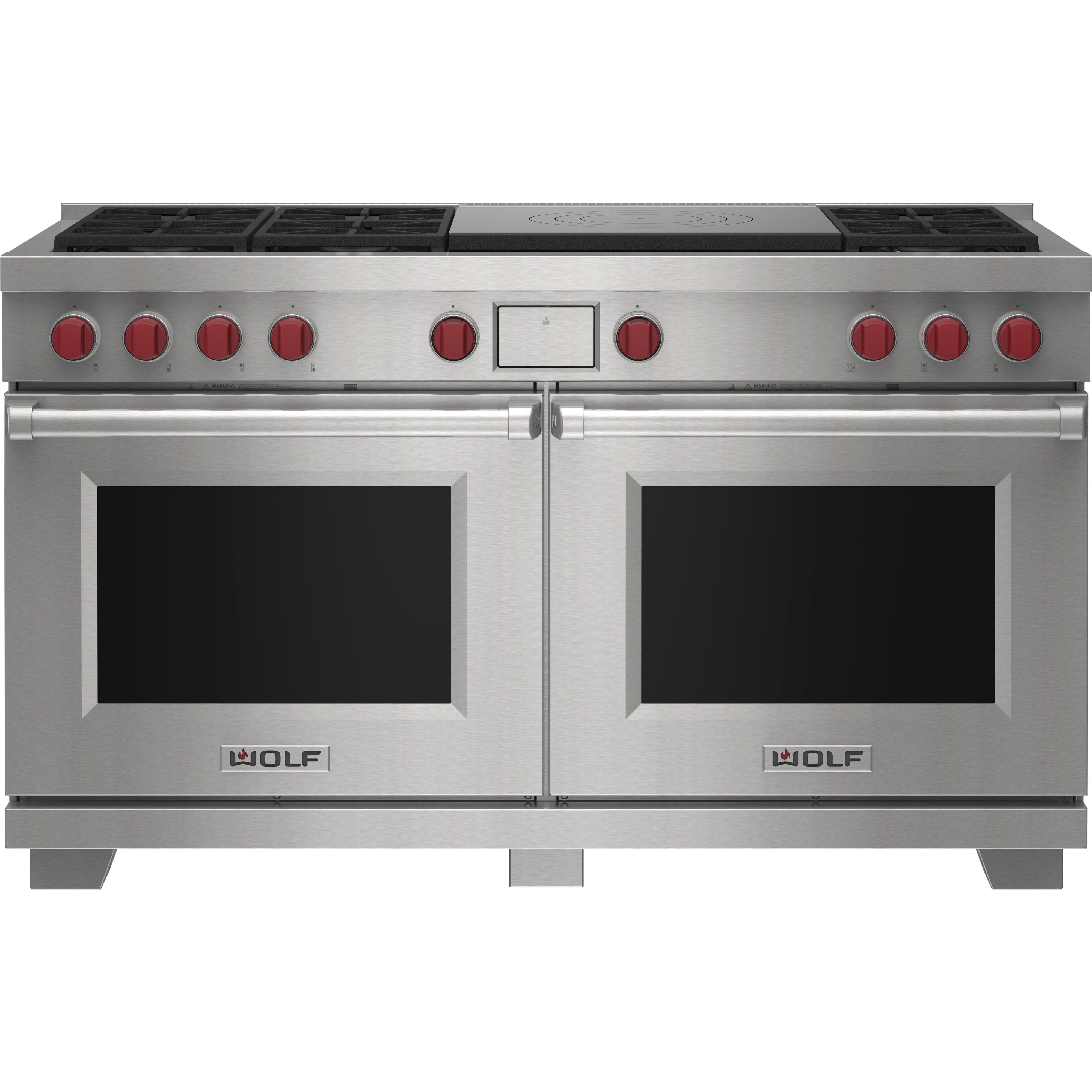 Wolf 60-inch Dual Fuel Range with French Top DF60650F/S/P