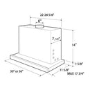  Elica 36-inch Under-Cabinet Range Hood EEL436SS IMAGE 2