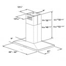  Elica 42-inch Ceiling Mount Range Hood ESL642S2 IMAGE 4