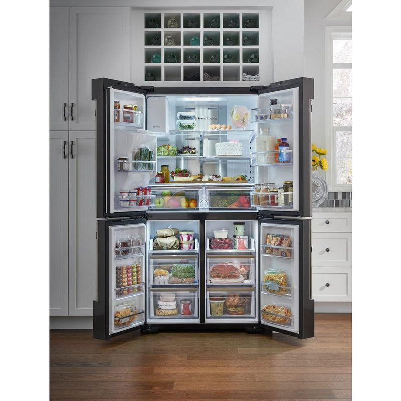 Samsung 36-inch, 22 cu.ft. Counter-Depth French 4-Door Refrigerator with  Family Hub™ RF22M9581SG/AC IMAGE 6