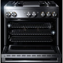  JennAir Rise 36-inch Professional-Style Dual-Fuel Range with Chrome-Infused Griddle JDRP536HL IMAGE 2