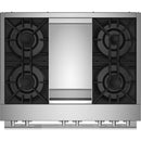  JennAir Rise 36-inch Professional-Style Dual-Fuel Range with Chrome-Infused Griddle JDRP536HL IMAGE 3