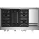  JennAir Noir 48-inch Gas Rangetop with Chrome-Infused Griddle and Gas Grill JGCP748HM IMAGE 2
