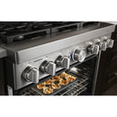 KitchenAid 36-inch Freestanding Dual Fuel Range with Even-Heat™ True Convection KFDC506JSS IMAGE 3