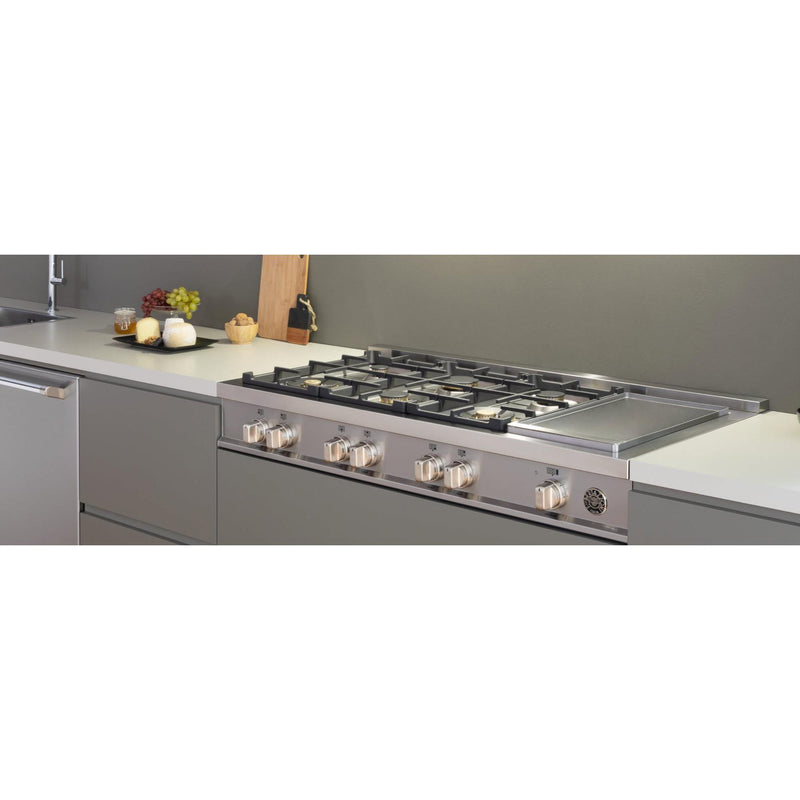 Bertazzoni 48-inch Built-in Duel-Fuel Rangetop with Electric Griddle MAST486GRTBXT IMAGE 4