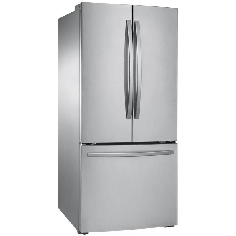 Samsung 30-inch, 21.8 cu.ft. Freestanding French 3-Door Refrigerator with Internal Ice Maker RF220NFTASR/AA IMAGE 2