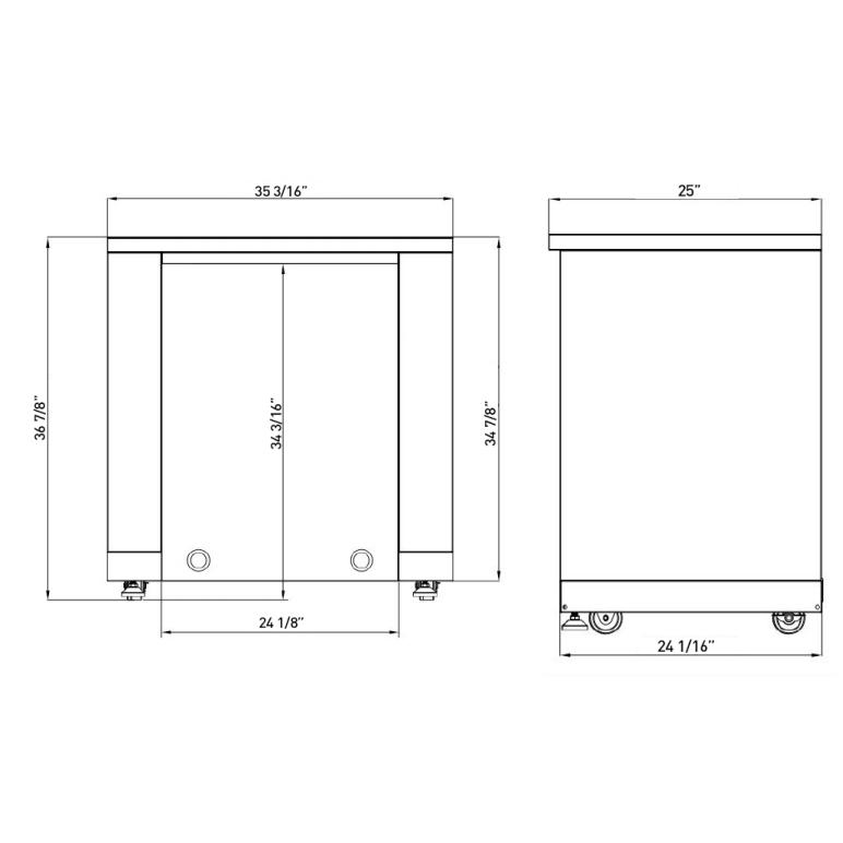 Thor Kitchen Outdoor Kitchen Stainless Steel Refrigerator Cabinet MK02SS304 IMAGE 3