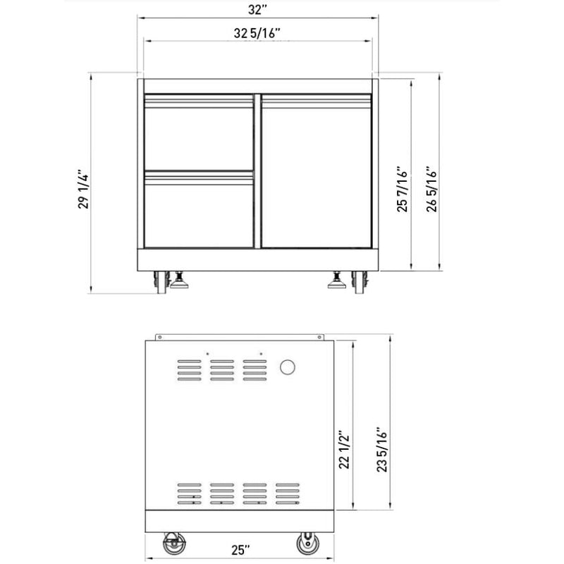 Thor Kitchen Outdoor Kitchen Stainless Steel Grill Cabinet MK03SS304 IMAGE 4