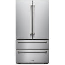 Thor Kitchen 36-inch, 22.5 cu. ft. Counter-Depth French 4-Door Refrigerator with Ice Maker TRF3602 IMAGE 1