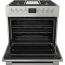 Fulgor Milano 36-inch Freestanding Gas Range with Convection Technology F6PGR364GS2 IMAGE 2