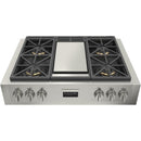 Fulgor Milano 36-inch Built-in Gas Rangetop with Griddle F6GRT364GS1 IMAGE 1