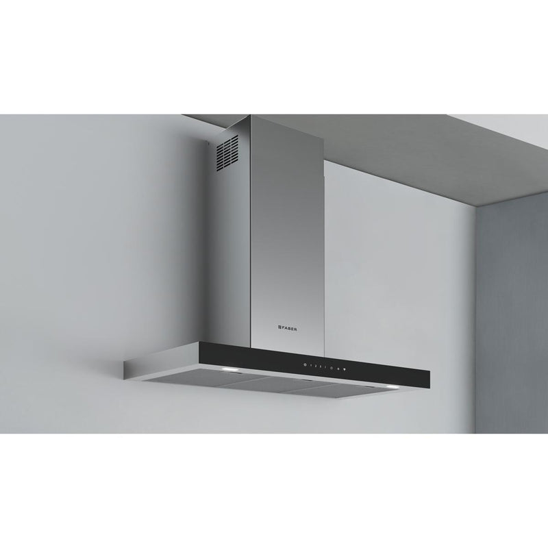 Faber 30-inch Stilo Glass Chimney Hood STGL30SSV IMAGE 2