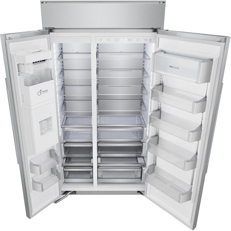 Signature Kitchen Suite 42-inch, 25.6 cu. ft. Built-in Side-by-Side Refrigerator with SpacePlus™ Ice System SKSSB4202S IMAGE 8
