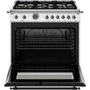 Bertazzoni 36-inch Freestanding Gas Range HER366BCFGMXT IMAGE 2