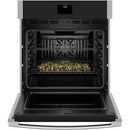 GE 27-inch, 4.3 cu. ft. Built-in Single Wall Oven with True European Convection JKS5000SVSS IMAGE 2