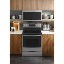  GE Profile 30-inch Freestanding Electric Range with True Convection Technology PCB900YVFS IMAGE 8