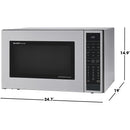  Sharp 24.7-inch, 1.5 cu. ft. Countertop Microwave Oven SMC1585KS IMAGE 6