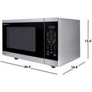  Sharp 20.4-inch, 1.4 cu. ft. Countertop Microwave Oven SMC1464KSC IMAGE 5