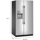 KitchenAid 36-inch, 28 cu. ft. Side-by-Side Refrigerator with Ice and Water Dispenser KRSF536RPS IMAGE 8