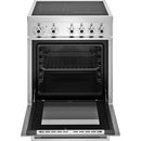  Bertazzoni 24-inch Freestanding Induction Range with Convection Technology PRO244IFEMXB IMAGE 2