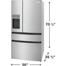  Frigidaire 36-inch, 26.3 cu. ft. French 4-Door Refrigerator with External Water and Ice System FRMS2733AV IMAGE 9