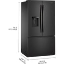  Whirlpool 36-inch, 30 cu. ft. Freestanding French 3-Door Refrigerator with External Water and Ice Dispensing System WRFF3536SV IMAGE 7