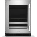  KitchenAid 4.8 cu. ft. Undercounter Beverage Center with Glass Door and Wood-Front Racks KUBL524SSB IMAGE 1