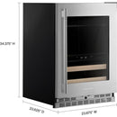  KitchenAid 4.89 cu. ft. Undercounter Beverage Center with Two Zones KUBR524SPS IMAGE 7