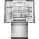  KitchenAid 30-inch, 20 cu. ft. Freestanding French 3-Door Refrigerator with Water Dispenser KRFF330SPS IMAGE 2
