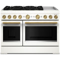  KitchenAid 48-inch. 6.3 cu. ft. Freestanding Commercial-Style Dual-Fuel Range with Griddle KFDD948SPL IMAGE 1