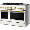  KitchenAid 48-inch. 6.3 cu. ft. Freestanding Commercial-Style Dual-Fuel Range with Griddle KFDD948SPL IMAGE 5