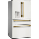  KitchenAid 36-inch, 29.51 cu. ft. Freestanding French 4-Door Refrigerator with Water and Ice Dispensing System KRMF436SPL IMAGE 4