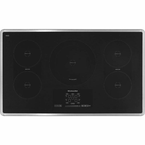 KitchenAid 36-inch Built-In Induction Cooktop KICU569XSS IMAGE 1