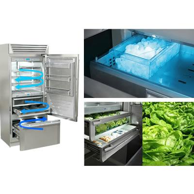Fhiaba 35-inch, 20.8 cu. ft. Bottom Freezer Refrigerator with Ice and Water XG8990TST3IU IMAGE 3
