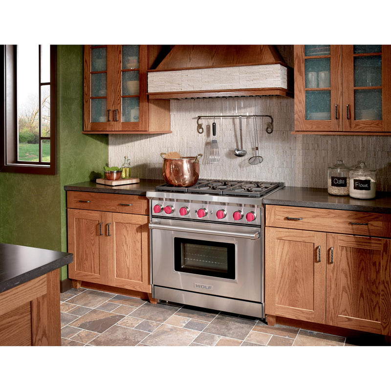 Wolf 36-inch Freestanding Gas Range with Convection GR366 IMAGE 6
