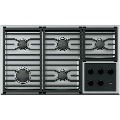 Wolf 36-inch Built-In Gas Cooktop CG365T/S IMAGE 1