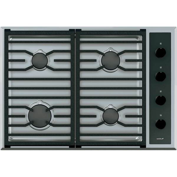 Wolf 30-inch Built-in Gas Cooktop CG304T/S IMAGE 1