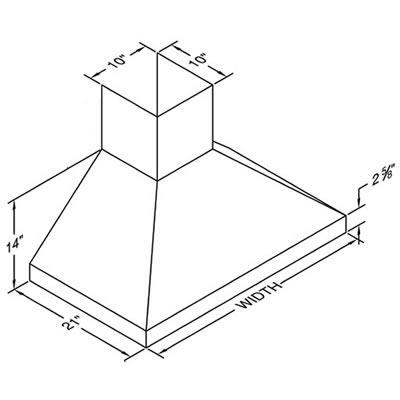 Vent-A-Hood 36-inch Wall Mount Range Hood PDH14-136SS IMAGE 2