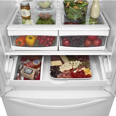 Whirlpool 33-inch, 21.7 cu. ft. French 3-Door Refrigerator with Ice and Water WRF532SMBW IMAGE 2
