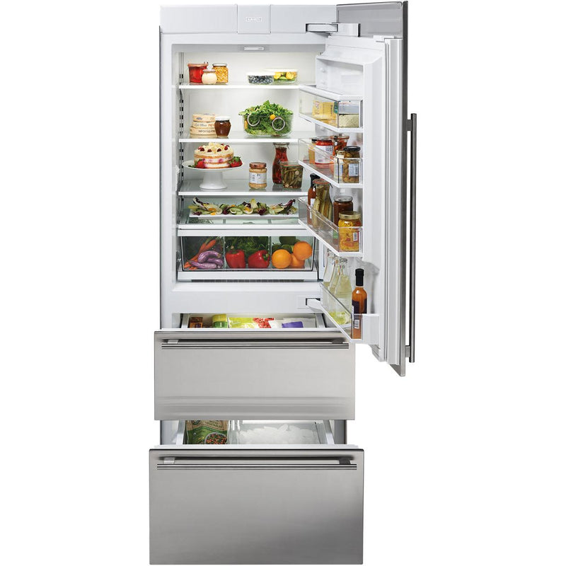 Sub-Zero 30-inch, 15.6 cu.ft. Built-in Bottom Freezer Refrigerator with Internal Ice Maker IT-30CI-RH IMAGE 3