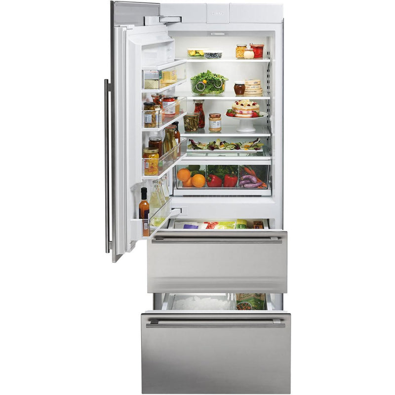 Sub-Zero 30-inch, 15.6 cu.ft. Built-in Bottom Freezer Refrigerator with Internal Ice Maker IT-30CIID-LH IMAGE 3
