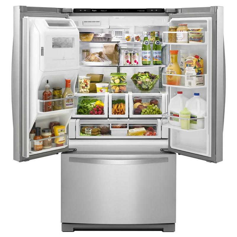 Whirlpool 36-inch, 28.59 cu. ft. French 3-Door Refrigerator with Ice and Water WRF991BOOM IMAGE 2
