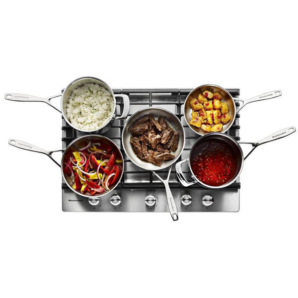 KitchenAid 30-inch Built-In Gas Cooktop with Even-Heat™ Burner KCGS550ESS IMAGE 2