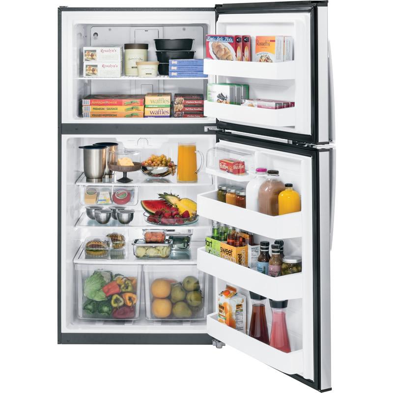 GE 33-inch, 21.2 cu. ft. Top Freezer Refrigerator GTE21GSHSS IMAGE 2