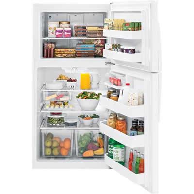 GE 33-inch, 21.2 cu. ft. Top Freezer Refrigerator GTE21GTHWW IMAGE 2