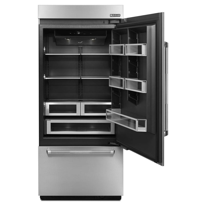 JennAir 36-inch, 20.9 cu.ft. Built-in Bottom Freezer Refrigerator with Obsidian Interior JB36NXFXRE IMAGE 5
